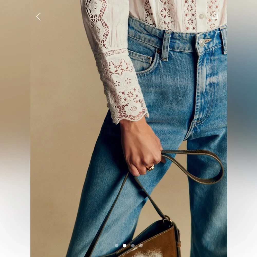 Sezane Rym Blouse in Ecru - Picture 3 of 11